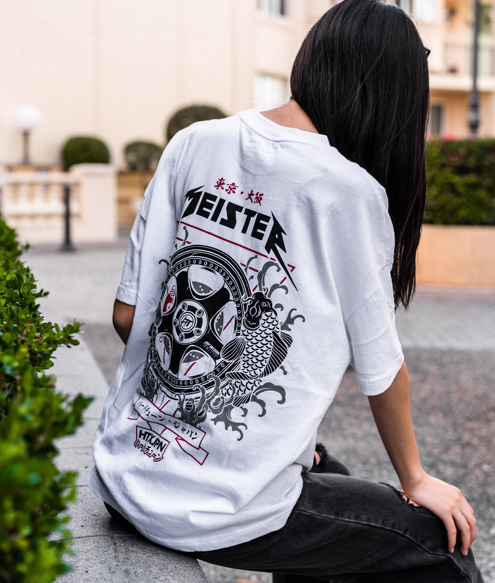 Oversized Meister Tattoo Tee - White