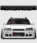 Hardtuned Kanji Window Banner - Stripes