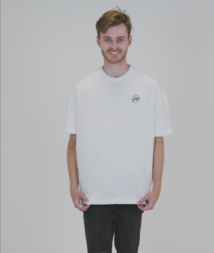 Oversized Overnight Parts Tee - White
