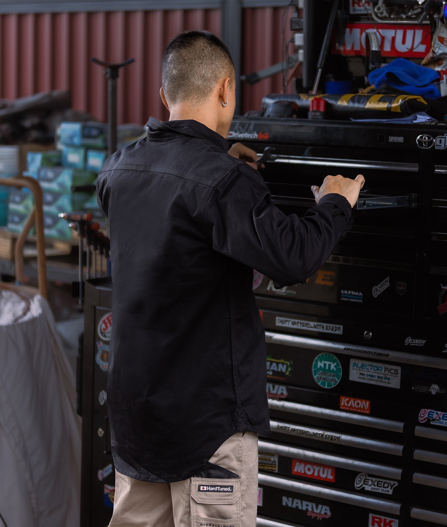 Long Sleeve Work Shirt - Black - Hardtuned