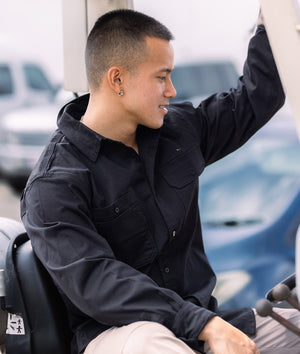 Long Sleeve Work Shirt - Black - Hardtuned