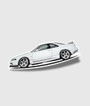 Nissan R33 Skyline Sticker - White