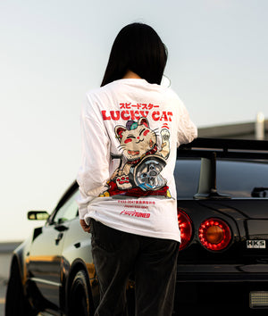 Womens Lucky Cat Longsleeve Tee