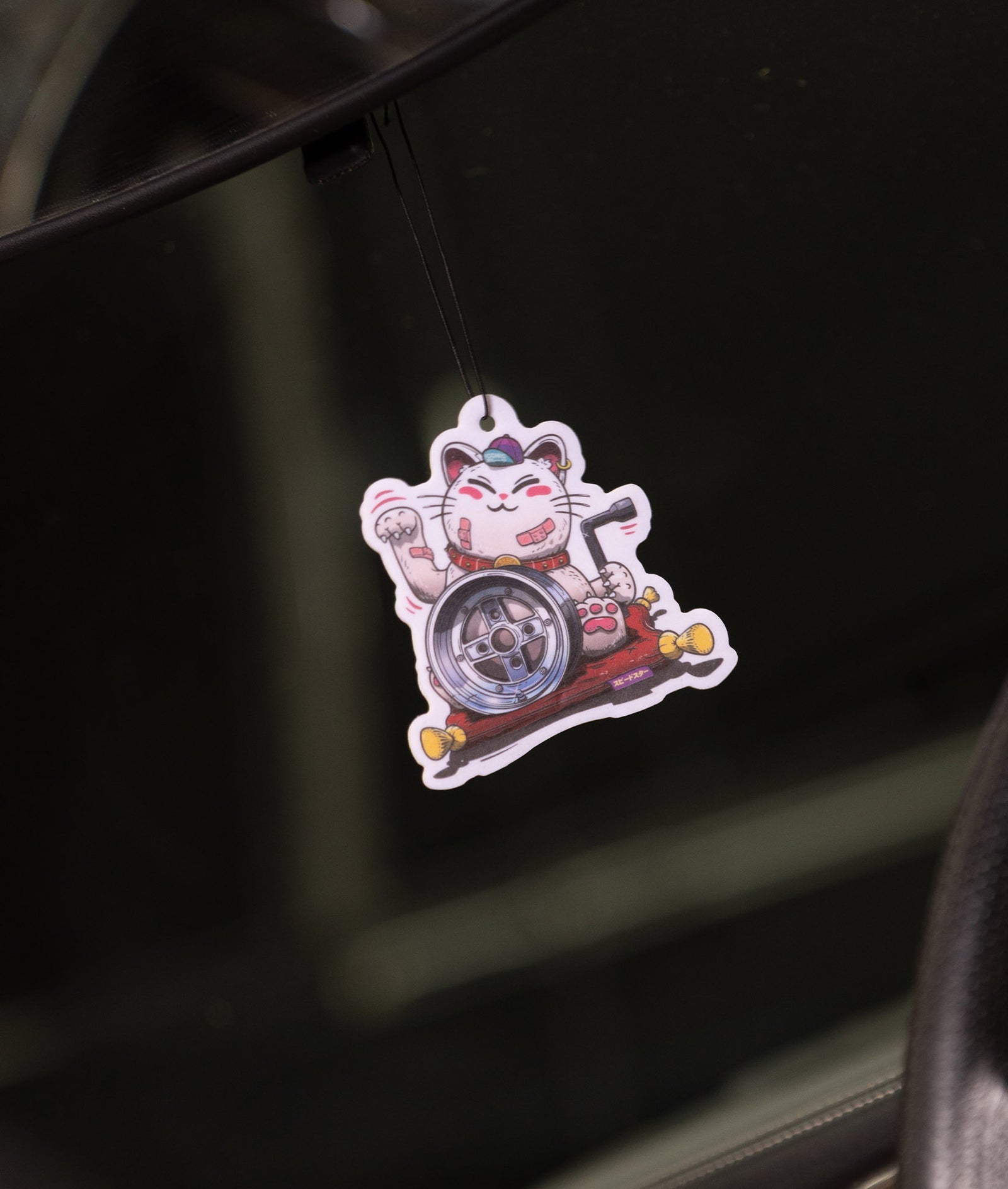 Lucky Kitty Air Freshener - Rose