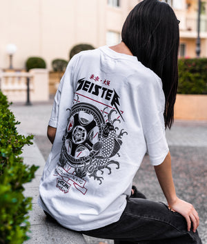 Oversized Meister Tattoo Tee - White