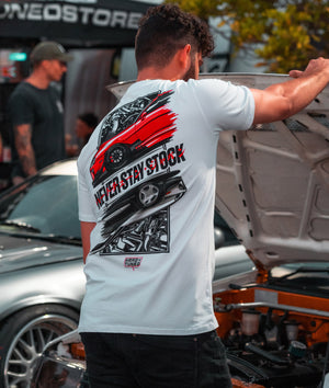 Toyota Supra Never Stay Stock Womens Tee
