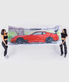 Giant Toyota Supra MKIV Red Garage Flag - Hardtuned