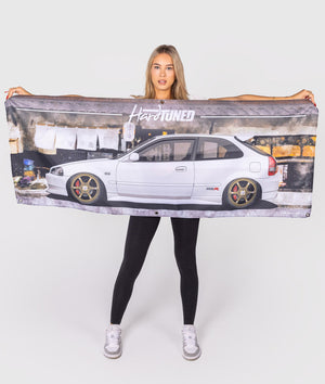 Honda Civic EK Garage Flag - Hardtuned