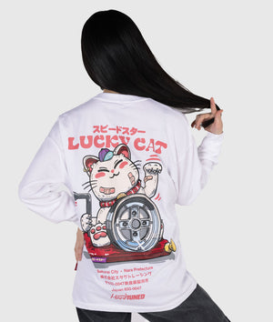 Womens Lucky Cat Longsleeve Tee - Hardtuned