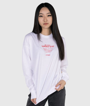 Womens Lucky Cat Longsleeve Tee - Hardtuned