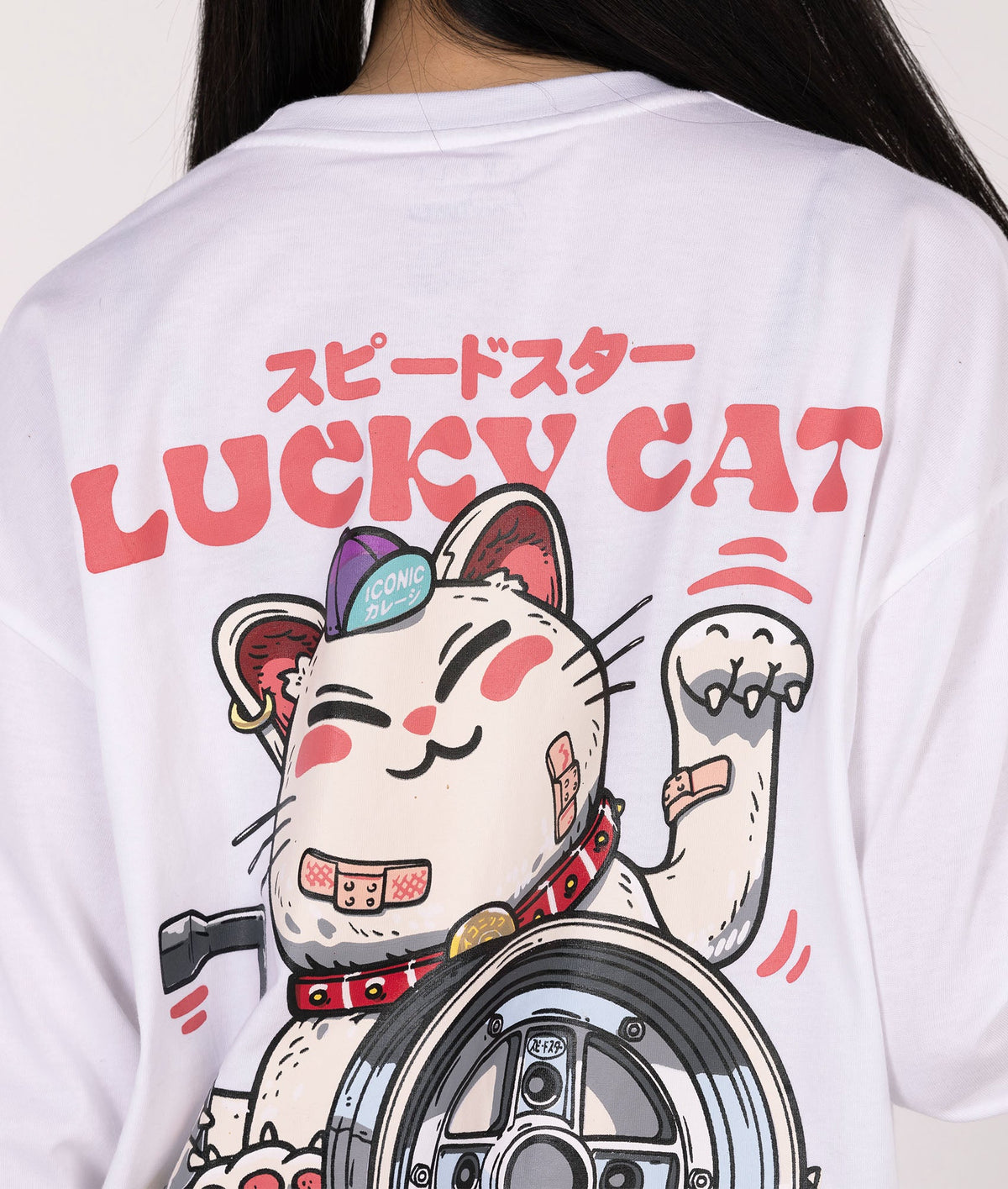 Womens Lucky Cat Longsleeve Tee - Hardtuned