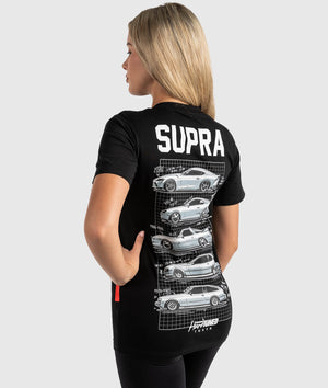 Womens Toyota Supra Generations Tee - Hardtuned