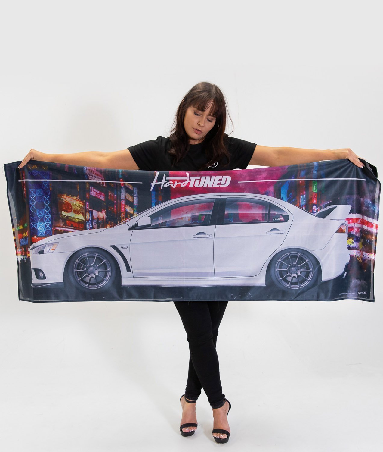 Mitsubishi Evolution 10 Garage Flag - Hardtuned