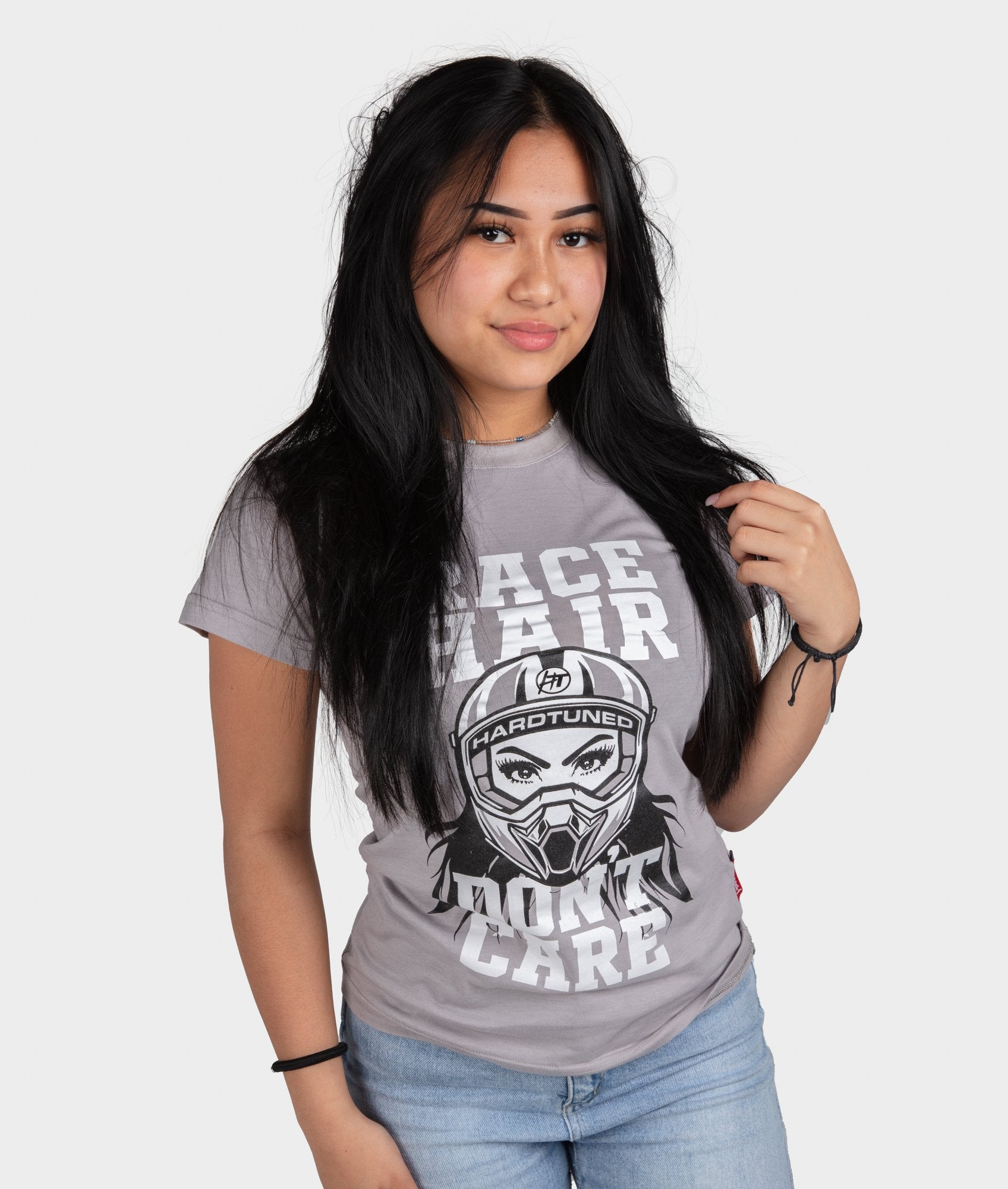 Race Hair Don&#39;t Care Womens Tee - Hardtuned