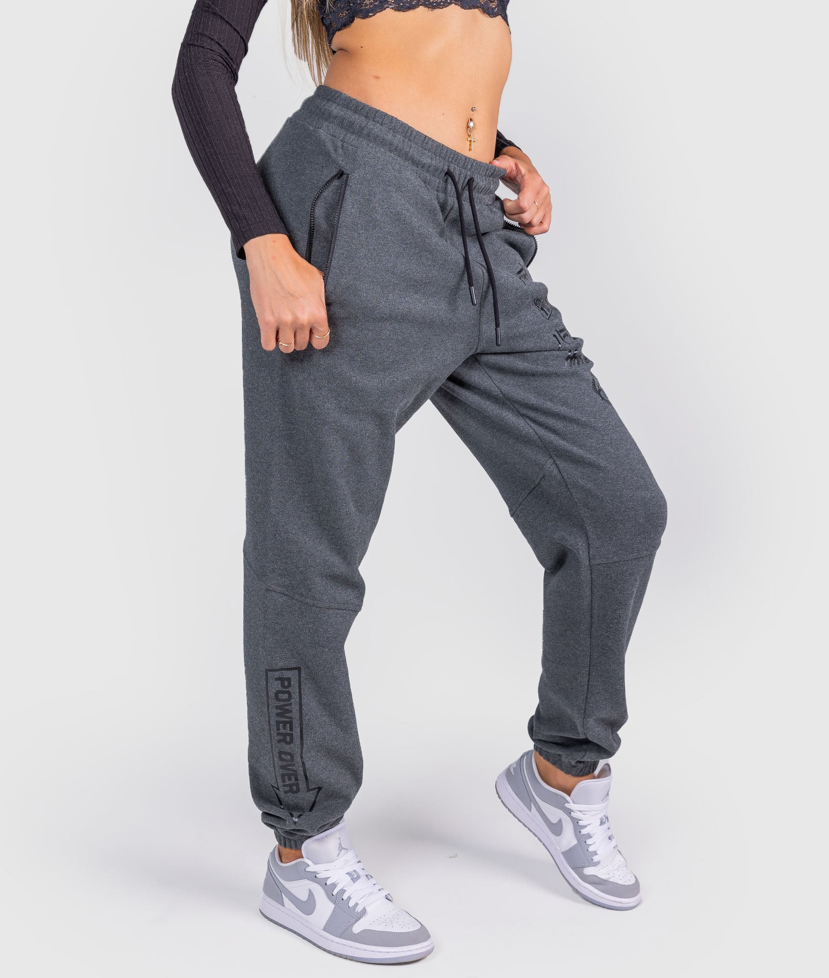 Women's Clutch Kick P1 Fleece Track Pants - Charcoal - Hardtuned