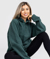 Women&#39;s Hardtuned Embossed P1 Fleece Hoodie - Green - Hardtuned