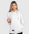 Women&#39;s Hardtuned Embossed P1 Fleece Hoodie - White - Hardtuned