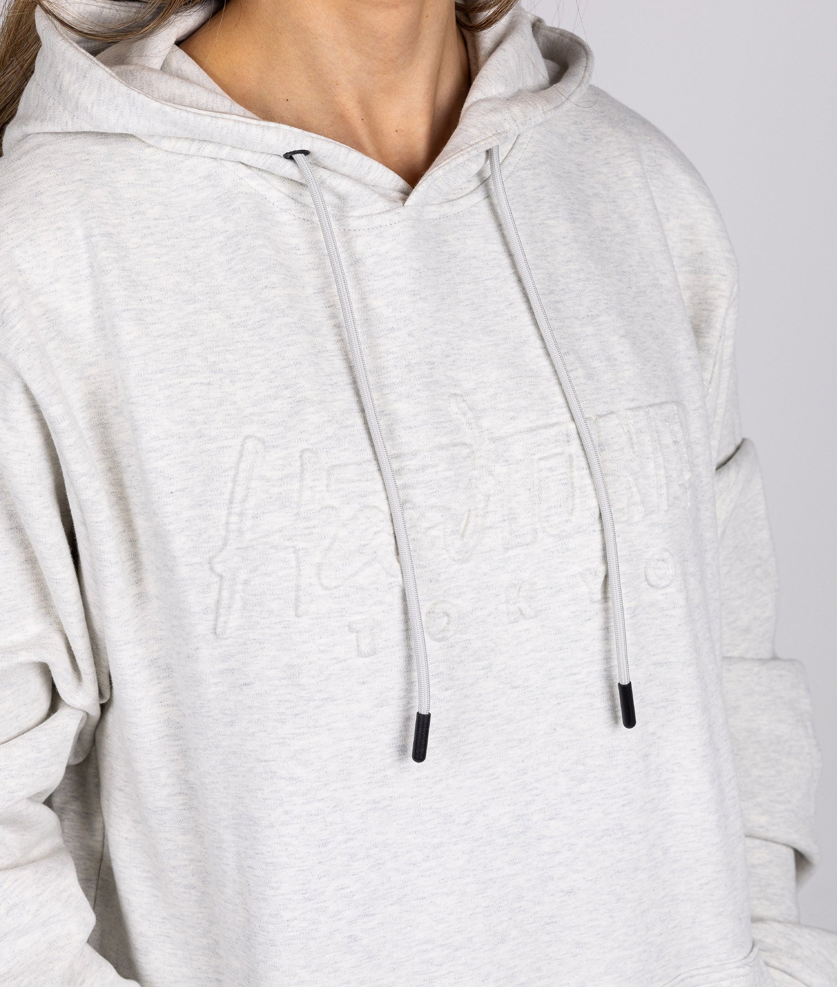 Women&#39;s Hardtuned Embossed P1 Fleece Hoodie - White - Hardtuned